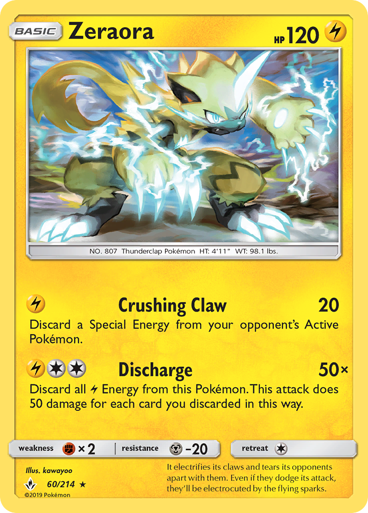 Zeraora (60/214) [Sun & Moon: Unbroken Bonds] | KingTCG.ca