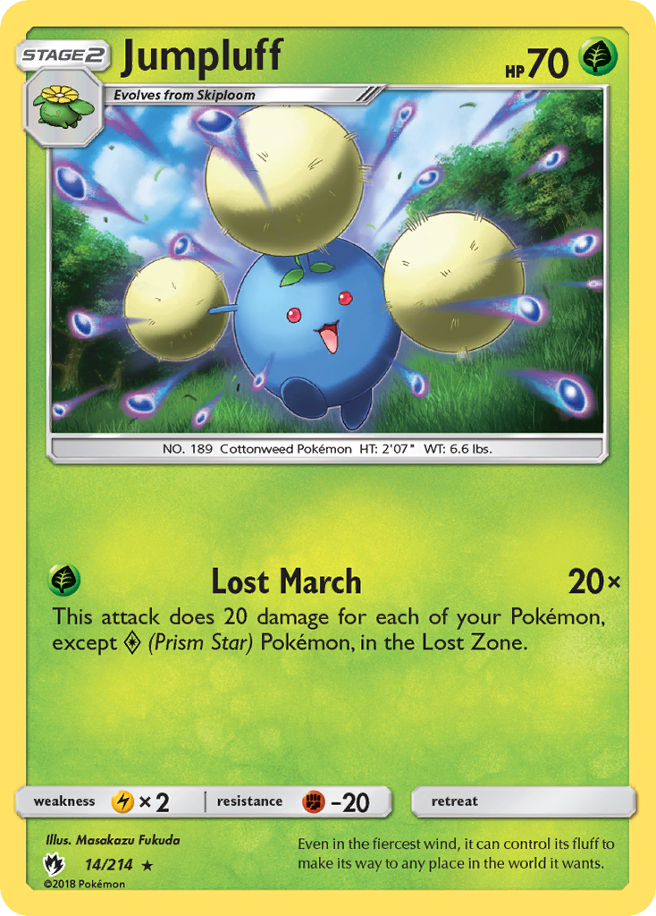 Jumpluff (14/214) [Sun & Moon: Lost Thunder] | KingTCG.ca