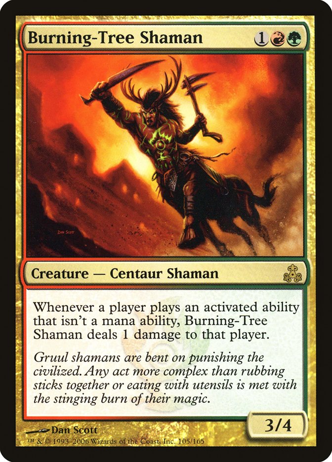 Burning-Tree Shaman [Guildpact] | KingTCG.ca