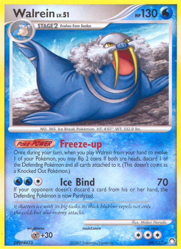 Walrein (39/123) [Diamond & Pearl: Mysterious Treasures] | KingTCG.ca