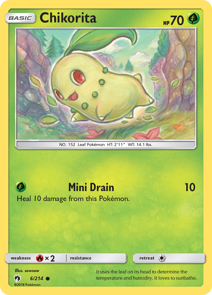 Chikorita (6/214) [Sun & Moon: Lost Thunder] | KingTCG.ca