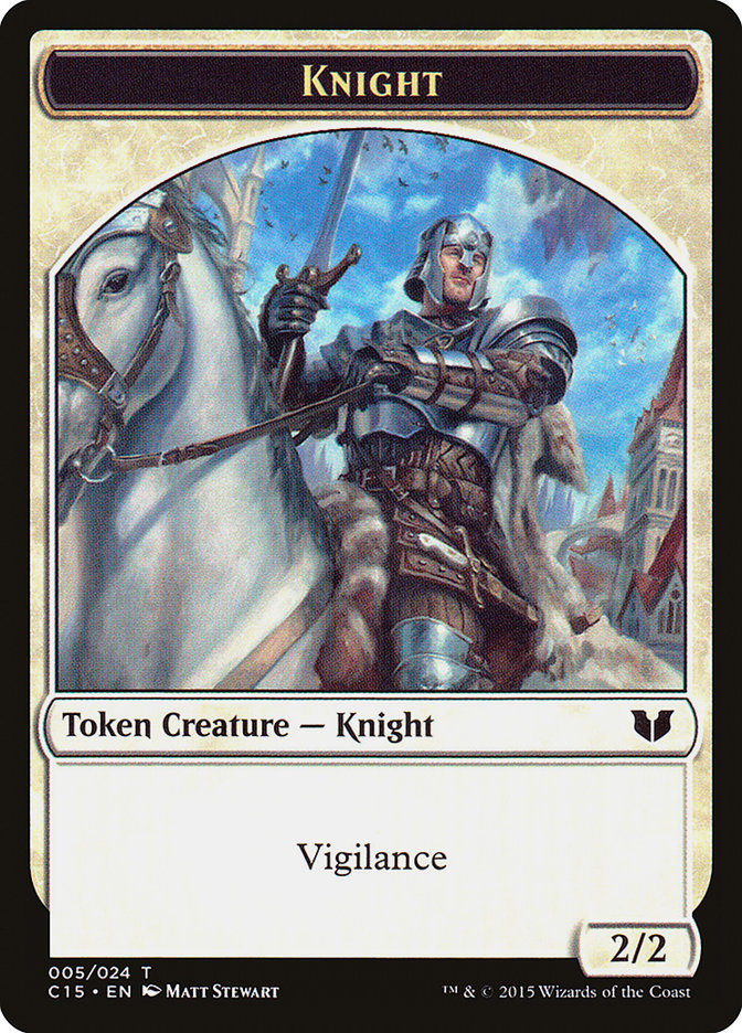 Angel // Knight (005) Double-Sided Token [Commander 2015 Tokens] | KingTCG.ca