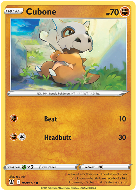 Cubone (069/163) [Sword & Shield: Battle Styles] | KingTCG.ca