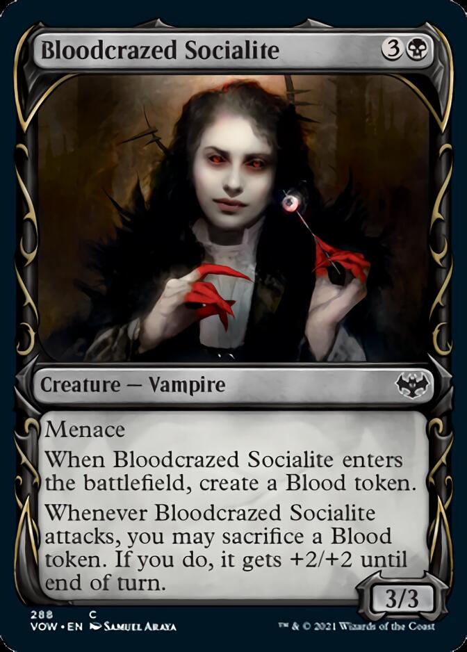 Bloodcrazed Socialite (Showcase Fang Frame) [Innistrad: Crimson Vow] | KingTCG.ca