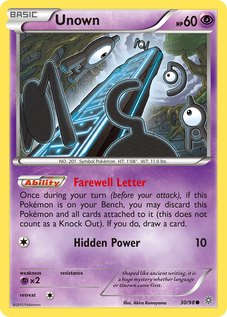 Unown (30/98) [XY: Ancient Origins] | KingTCG.ca