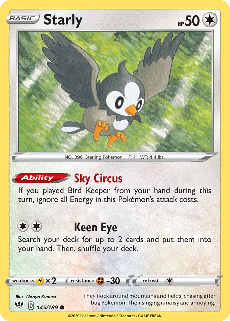 Starly (145/189) [Sword & Shield: Darkness Ablaze] | KingTCG.ca