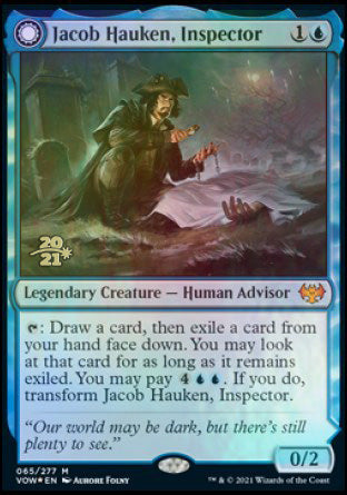 Jacob Hauken, Inspector // Hauken's Insight [Innistrad: Crimson Vow Prerelease Promos] | KingTCG.ca