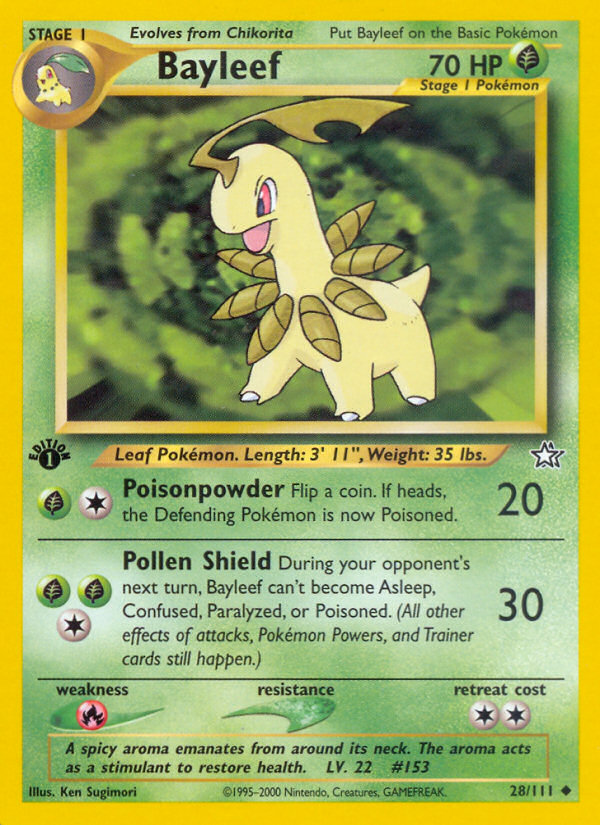 Bayleef (28/111) [Neo Genesis 1st Edition] | KingTCG.ca