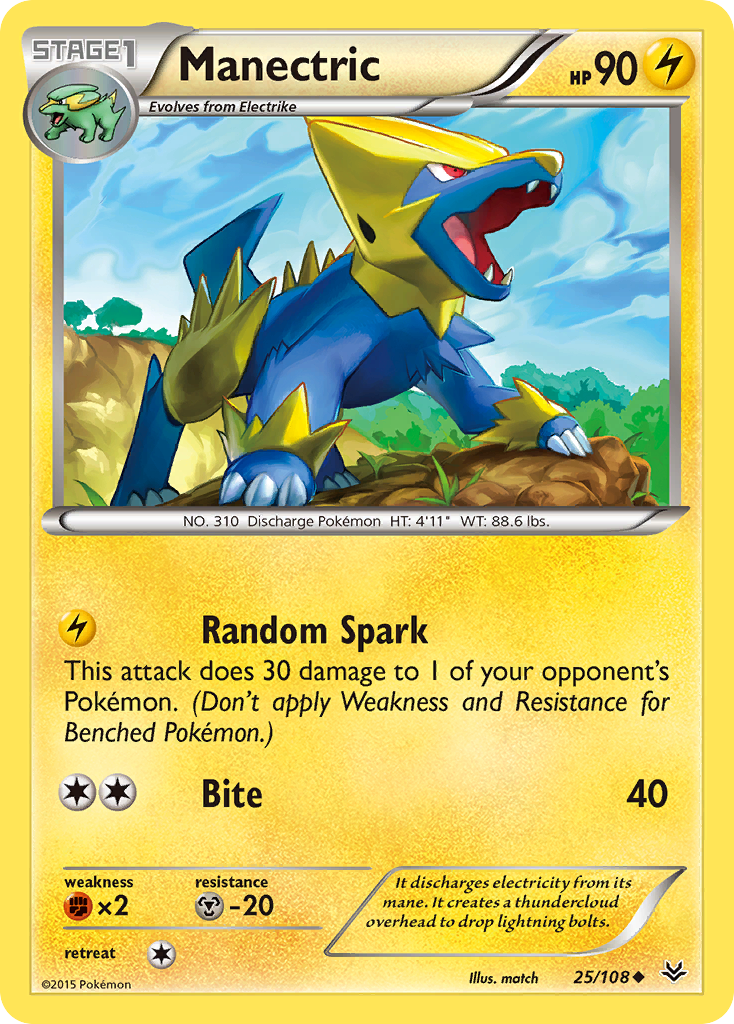 Manectric (25/108) [XY: Roaring Skies] | KingTCG.ca