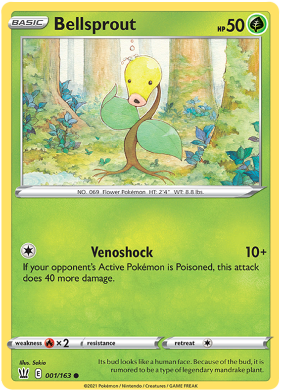 Bellsprout (001/163) [Sword & Shield: Battle Styles] | KingTCG.ca