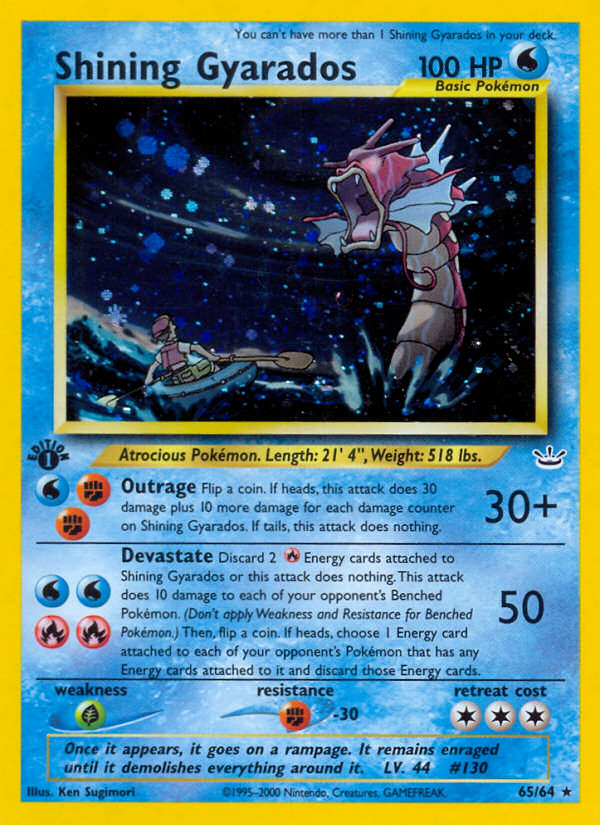 Shining Gyarados (65/64) [Neo Revelation 1st Edition] | KingTCG.ca