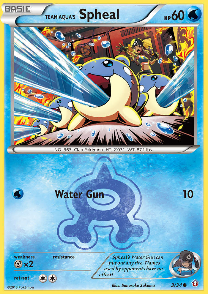 Team Aqua's Spheal (3/34) [XY: Double Crisis] | KingTCG.ca