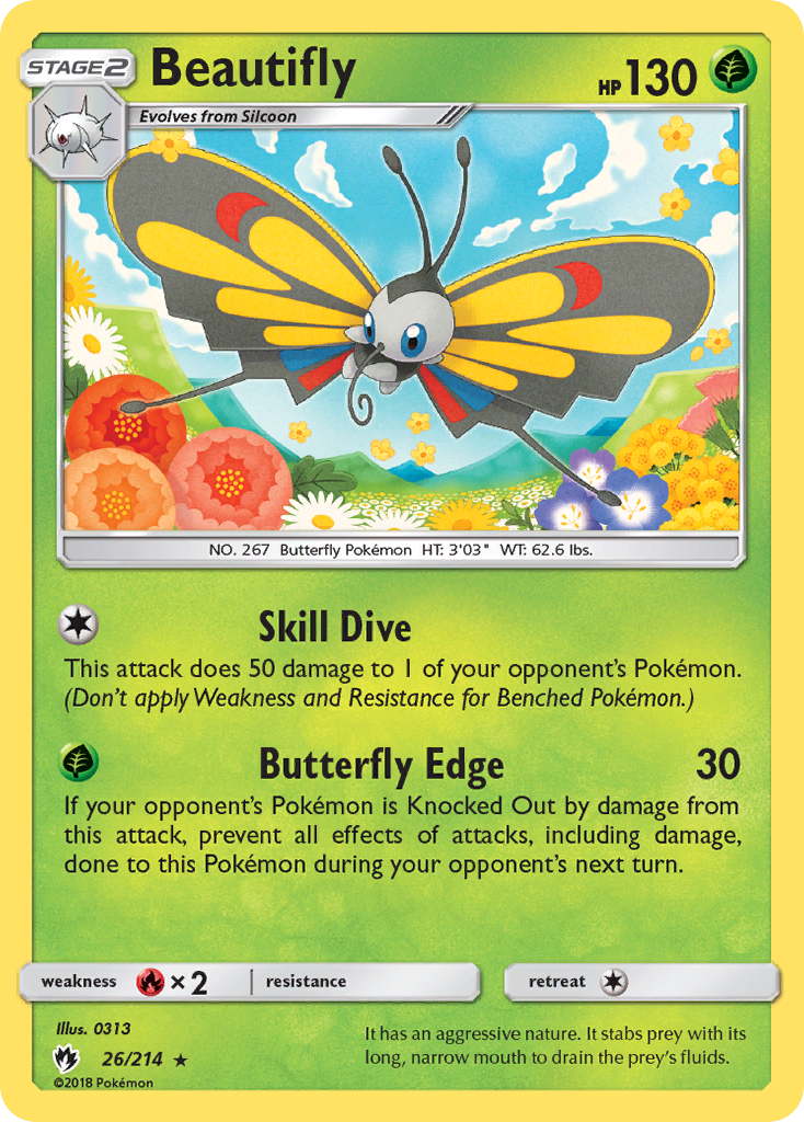 Beautifly (26/214) [Sun & Moon: Lost Thunder] | KingTCG.ca