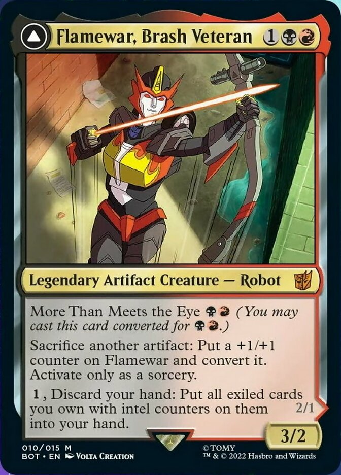 Flamewar, Brash Veteran // Flamewar, Streetwise Operative [Universes Beyond: Transformers] | KingTCG.ca