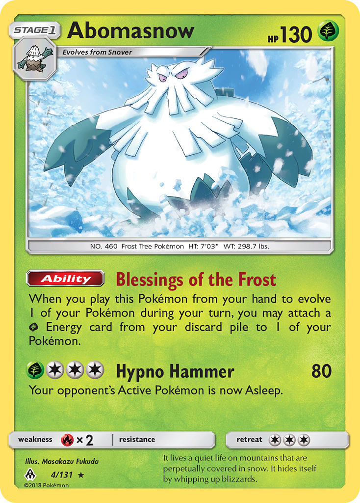 Abomasnow (4/131) [Sun & Moon: Forbidden Light] | KingTCG.ca