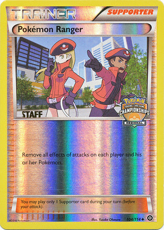 Pokemon Ranger (104/114) (Regional Championship Promo Staff) [XY: Steam Siege] | KingTCG.ca