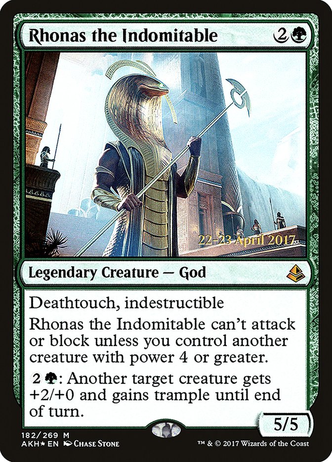 Rhonas the Indomitable (Prerelease Promo) [Amonkhet Prerelease Promos] | KingTCG.ca