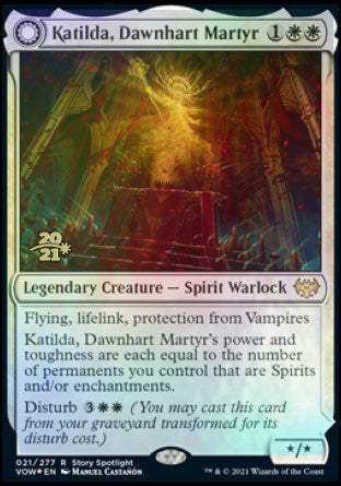 Katilda, Dawnhart Martyr // Katilda's Rising Dawn [Innistrad: Crimson Vow Prerelease Promos] | KingTCG.ca