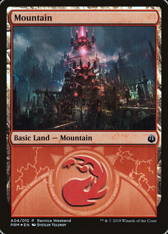 Mountain - Izzet (A04) [GRN Ravnica Weekend] | KingTCG.ca