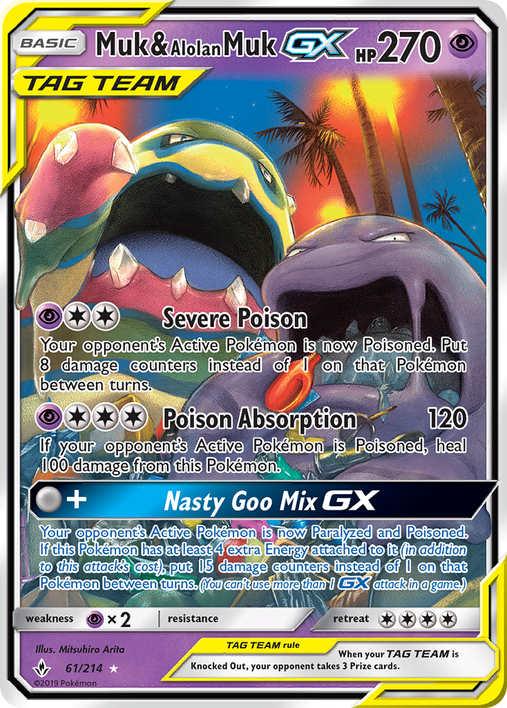 Muk & Alolan Muk GX (61/214) [Sun & Moon: Unbroken Bonds] | KingTCG.ca