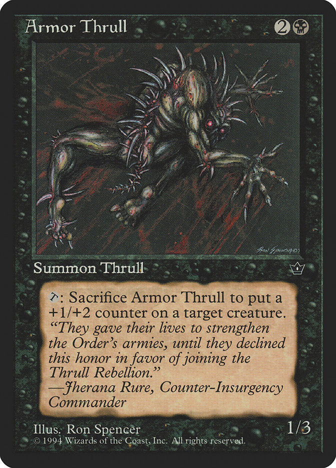 Armor Thrull (Ron Spencer) [Fallen Empires] | KingTCG.ca