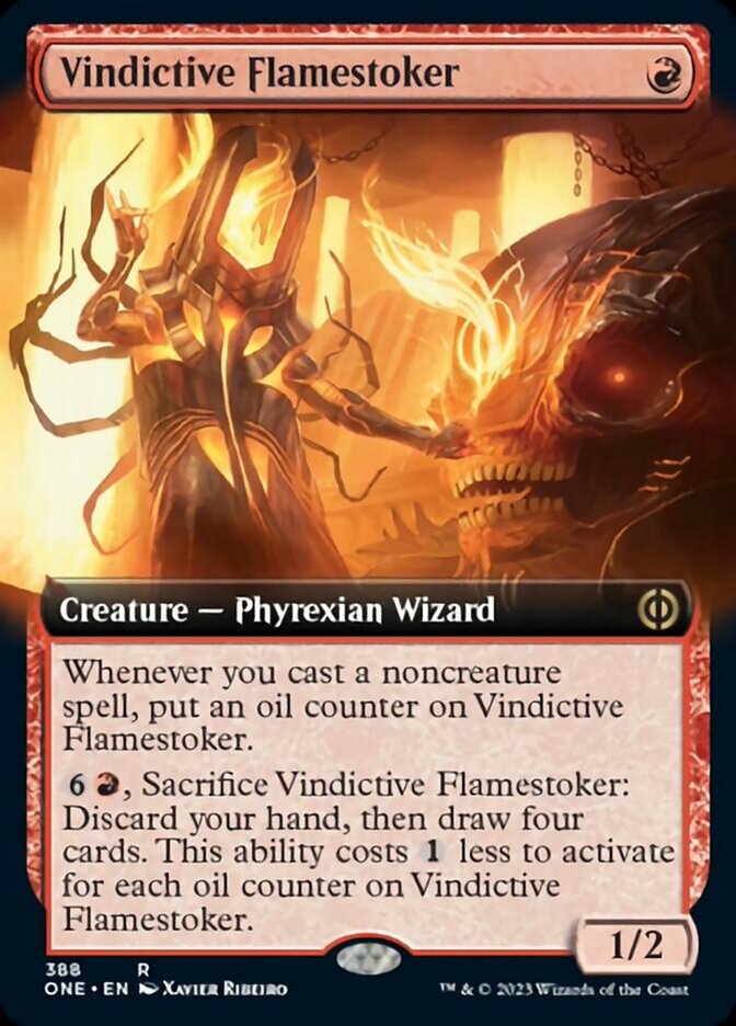 Vindictive Flamestoker (Extended Art) [Phyrexia: All Will Be One] | KingTCG.ca