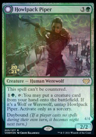 Howlpack Piper // Wildsong Howler [Innistrad: Crimson Vow Prerelease Promos] | KingTCG.ca