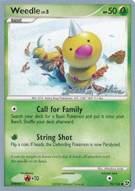 Weedle LV.5 (93/106) (Luxdrill - Stephen Silvestro) [World Championships 2009] | KingTCG.ca