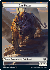 Elf Warrior // Cat Beast Double-Sided Token [Starter Commander Decks] | KingTCG.ca