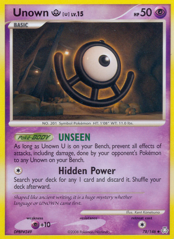 Unown U (78/146) [Diamond & Pearl: Legends Awakened] | KingTCG.ca