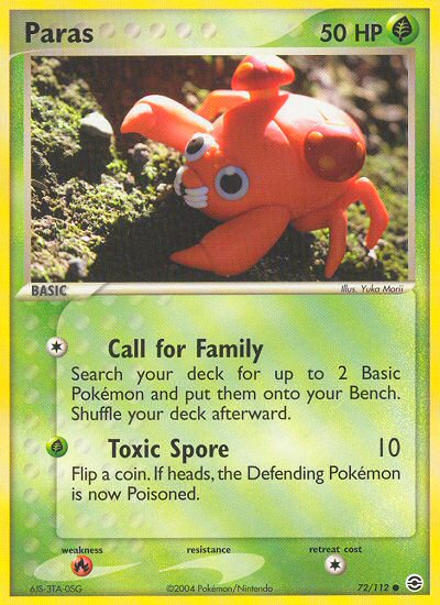 Paras (72/112) [EX: FireRed & LeafGreen] | KingTCG.ca