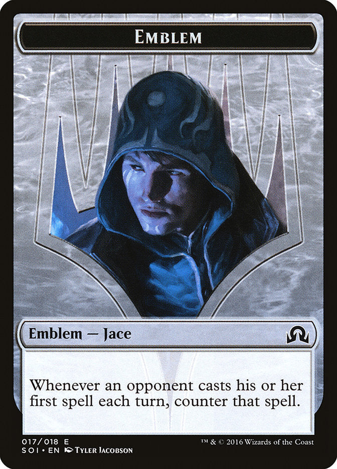 Jace, Unraveler of Secrets Emblem [Shadows over Innistrad Tokens] | KingTCG.ca