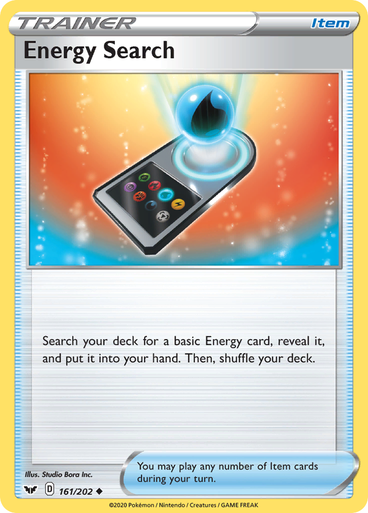 Energy Search (161/202) [Sword & Shield: Base Set] | KingTCG.ca