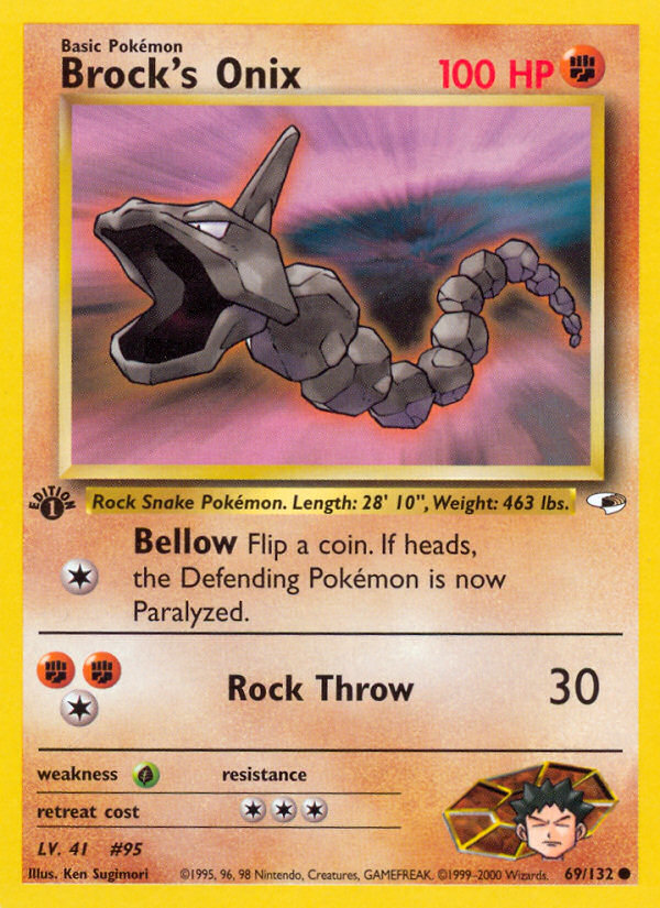 Brock's Onix (69/132) [Gym Heroes 1st Edition] | KingTCG.ca