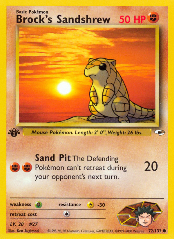 Brock's Sandshrew (72/132) [Gym Heroes 1st Edition] | KingTCG.ca