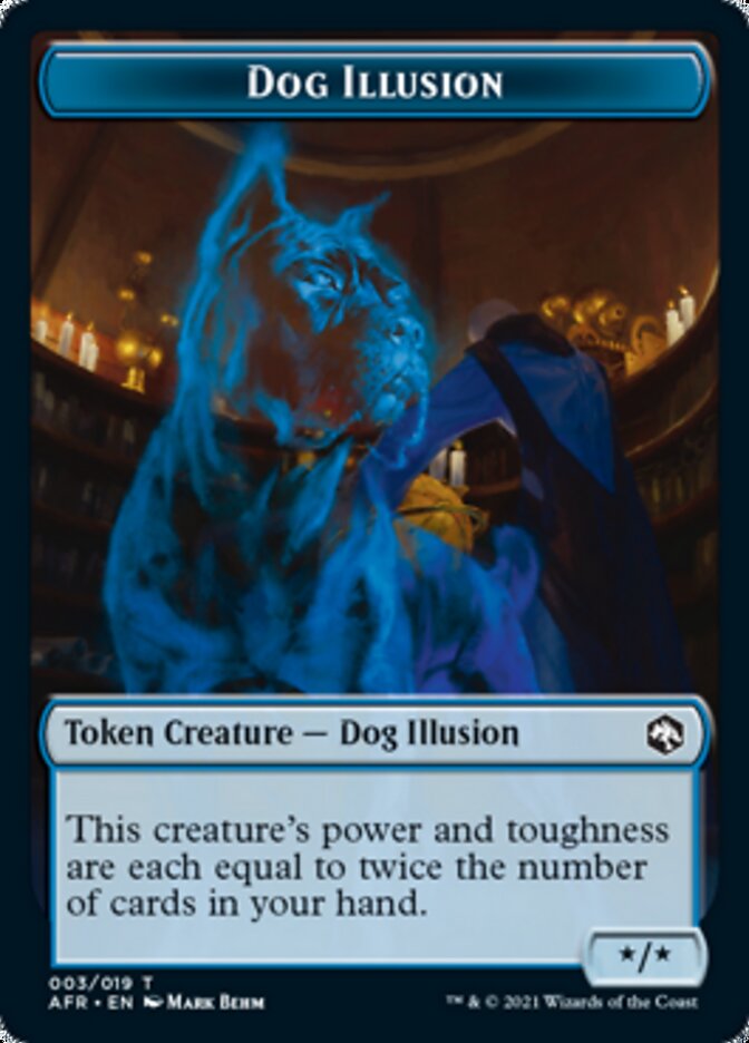 Dog Illusion // Ellywick Tumblestrum Emblem Double-sided Token [Dungeons & Dragons: Adventures in the Forgotten Realms Tokens] | KingTCG.ca