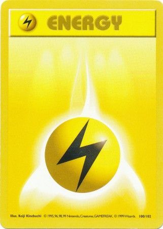 Lightning Energy (100/102) [Base Set (Shadowless)] | KingTCG.ca