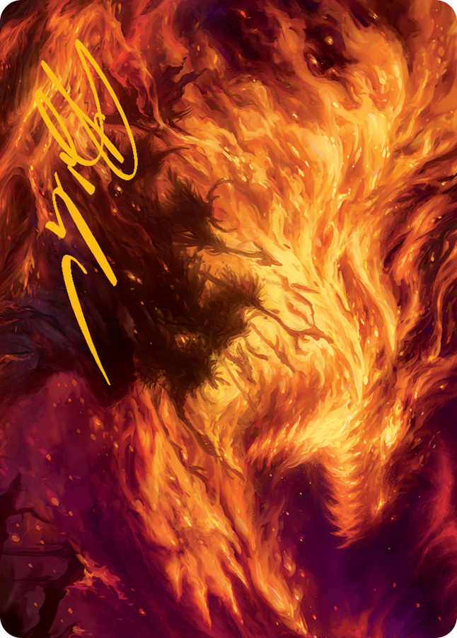 Stoke the Flames Art Card (Gold-Stamped Signature) [March of the Machine Art Series] | KingTCG.ca