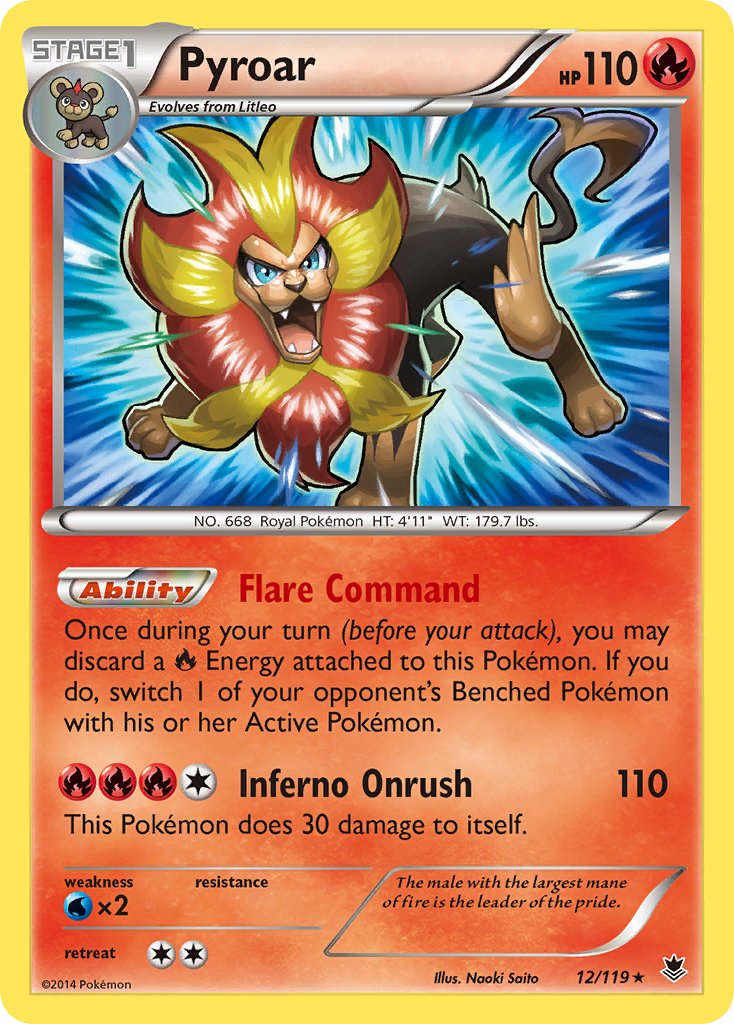 Pyroar (12/119) (Theme Deck Exclusive) [XY: Phantom Forces] | KingTCG.ca