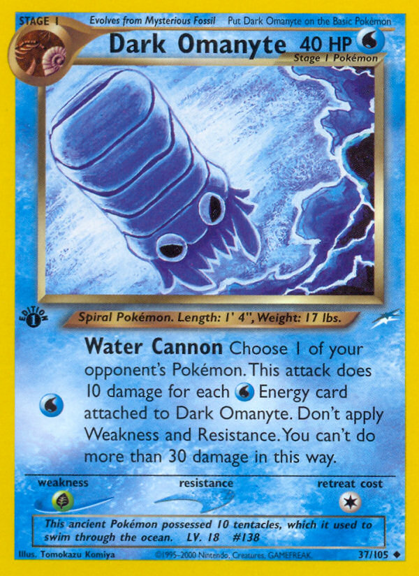 Dark Omanyte (37/105) [Neo Destiny 1st Edition] | KingTCG.ca