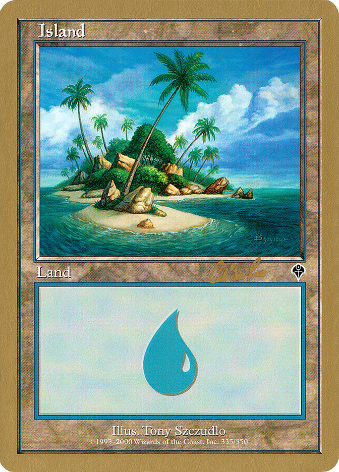 Island (cr335a) (Carlos Romao) [World Championship Decks 2002] | KingTCG.ca