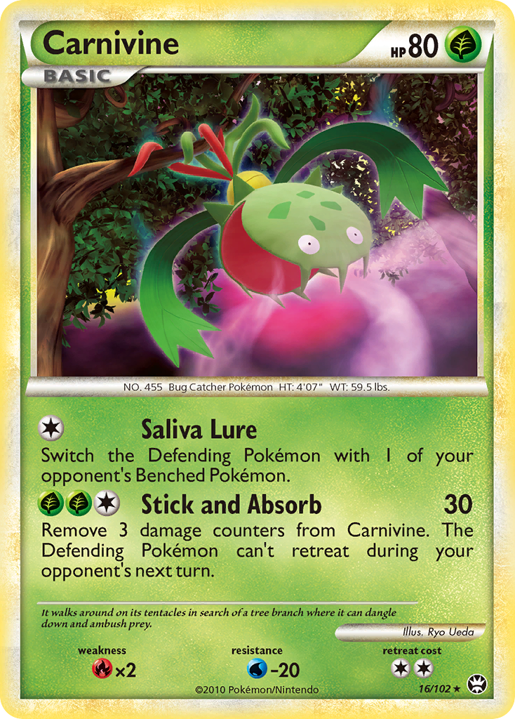 Carnivine (16/102) [HeartGold & SoulSilver: Triumphant] | KingTCG.ca