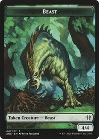 Beast // Saproling Double-sided Token [Commander: Zendikar Rising Tokens] | KingTCG.ca