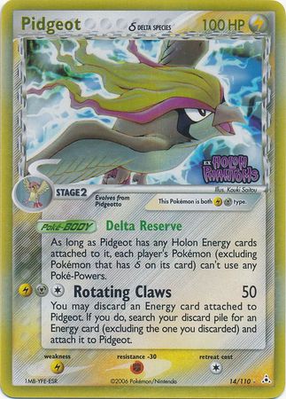 Pidgeot (14/110) (Delta Species) (Stamped) [EX: Holon Phantoms] | KingTCG.ca