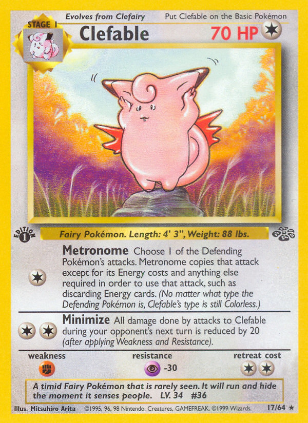 Clefable (17/64) [Jungle 1st Edition] | KingTCG.ca