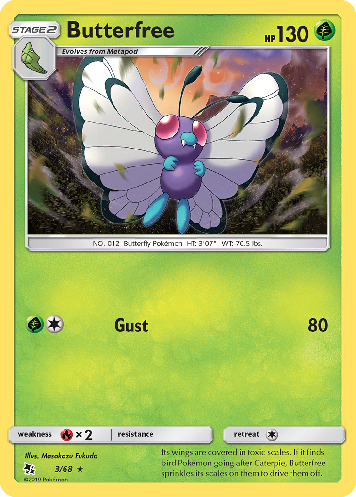 Butterfree (3/68) [Sun & Moon: Hidden Fates] | KingTCG.ca