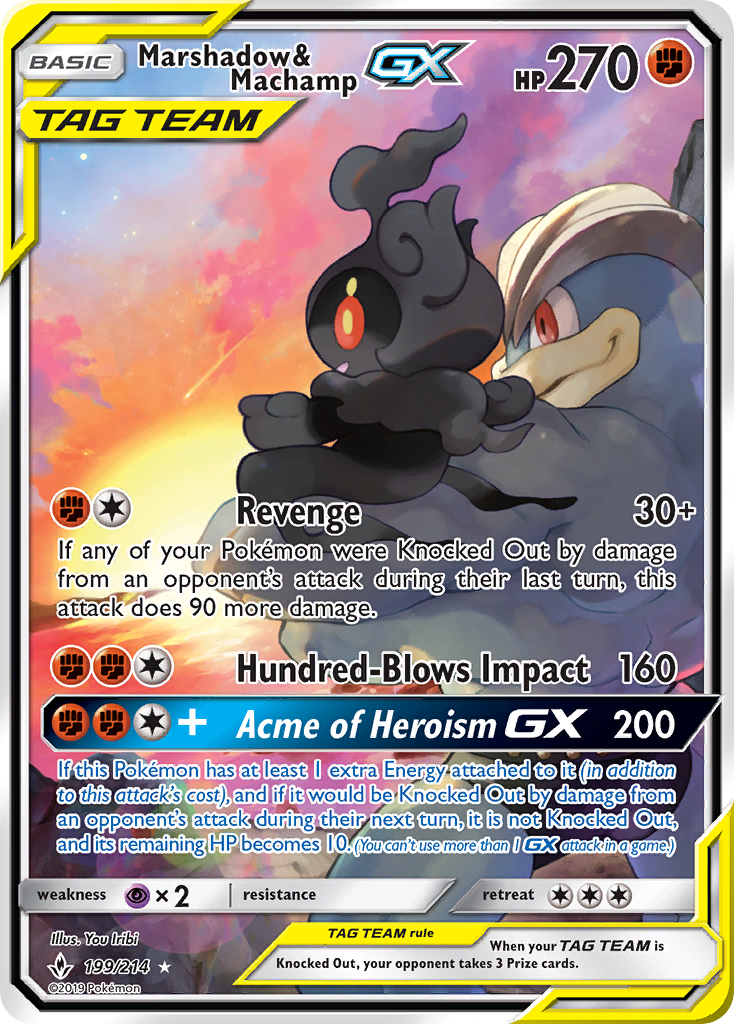 Marshadow & Machamp GX (199/214) [Sun & Moon: Unbroken Bonds] | KingTCG.ca