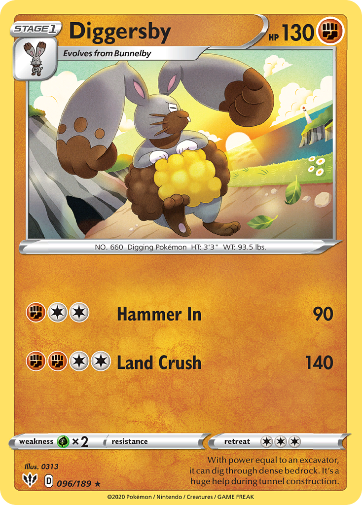 Diggersby (96/189) [Sword & Shield: Darkness Ablaze] | KingTCG.ca