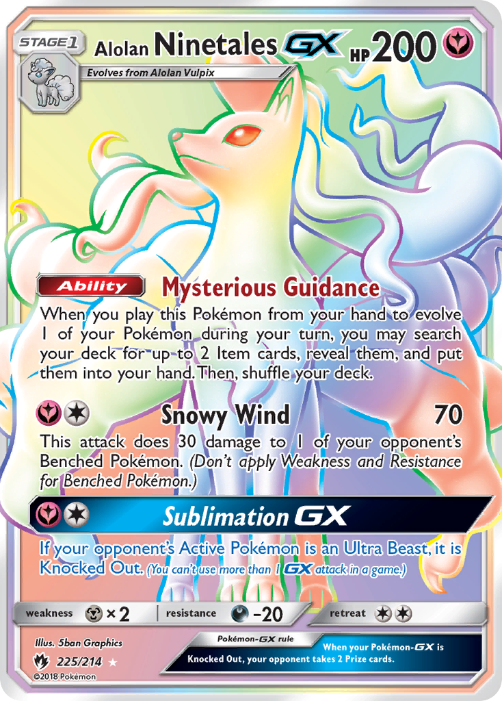 Alolan Ninetales GX (225/214) [Sun & Moon: Lost Thunder] | KingTCG.ca