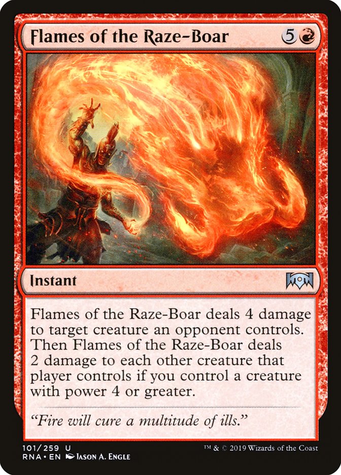 Flames of the Raze-Boar [Ravnica Allegiance] | KingTCG.ca